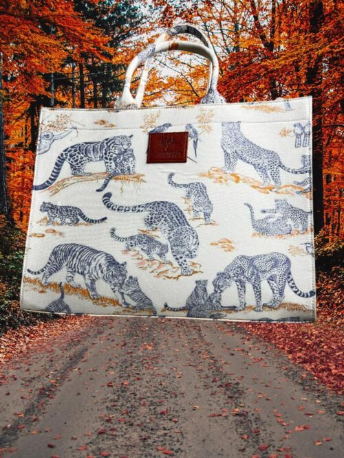 Vegan Tote Bag – Tiger Print - Image 3