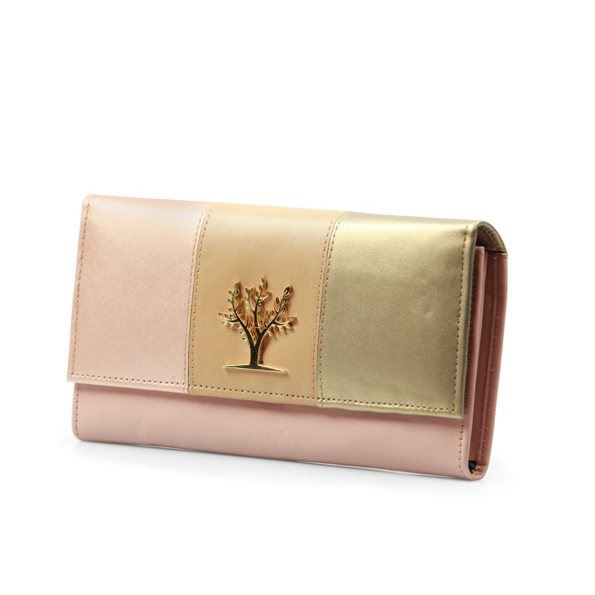 Ella -  Cotton Mellon Ensemble Flap Magnet Large Wallet - Image 3
