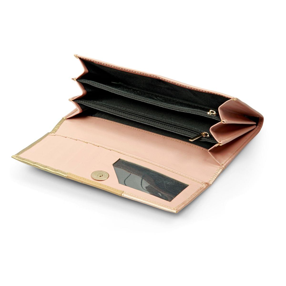 Ella -  Cotton Mellon Ensemble Flap Magnet Large Wallet - Image 5